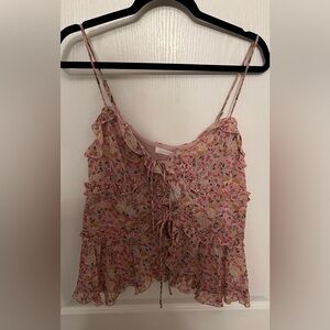Lush Pink Floral Blouse